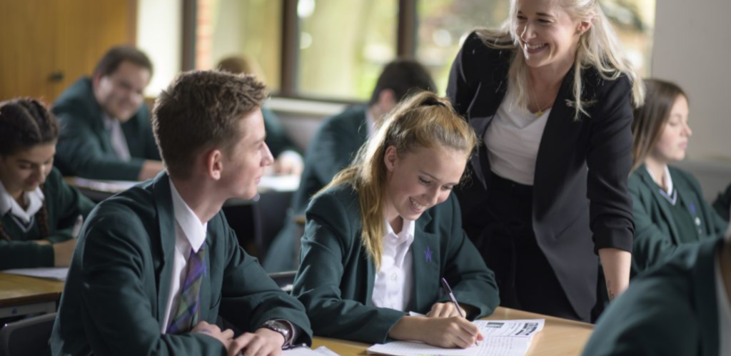 Pupils at Box Hill School, Surrey